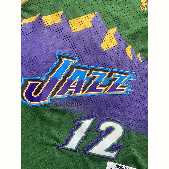 Maglia
 John Stockton NO 12 Utah Jazz Mitchell & Ness 1996-97 Verde
